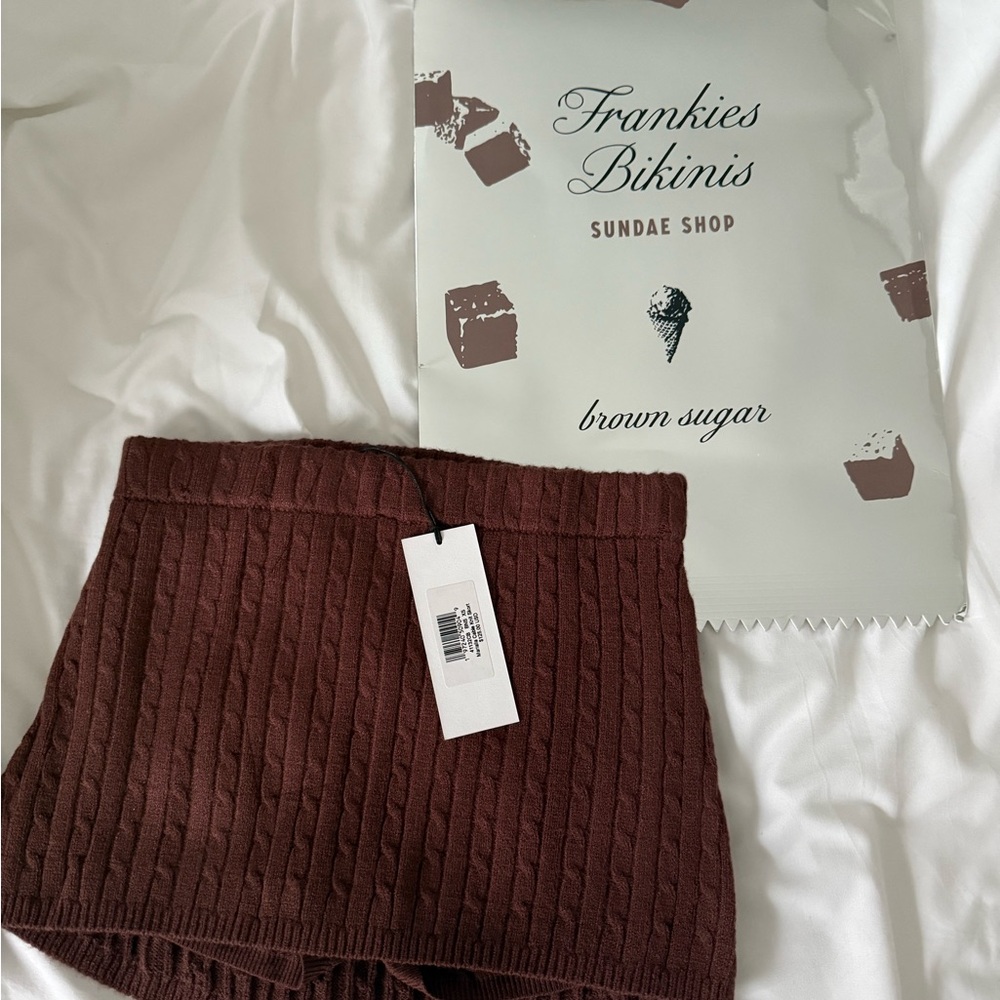 Frankies Bikinis Cable Knit Shorts